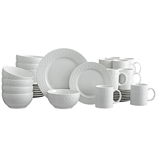 Pfaltzgraff Sylvia Dinnerware Set, 32 Piece, White