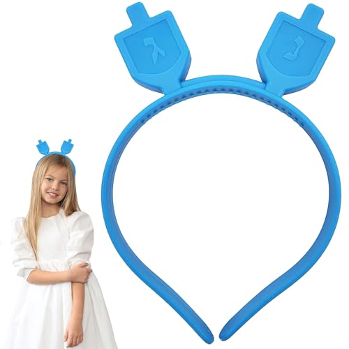 The Dreidel Company Hanukkah Headband - Light Up Flashing Menorah & Dreidel - Glow In The Dark Decoration - Great For Hanukkah Party (2-Pack)