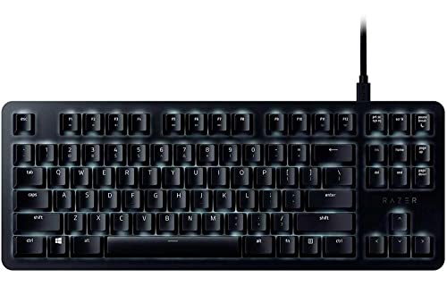 Razer BlackWidow Lite TKL Tenkeyless Mechanical Keyboard : Orange Key Switches - Tactile & Silent - White Individual Key Lighting - Compact Design - Detachable Cable - Classic Black