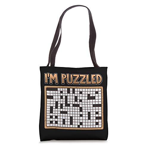 Funny Crossword Puzzle I'm Puzzled Love Crossword Puzzle Tote Bag