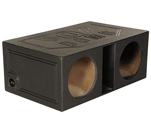 QPower QBOMB12VL 12' Dual Vented Ported Car Subwoofer Sub Box Enclosure
