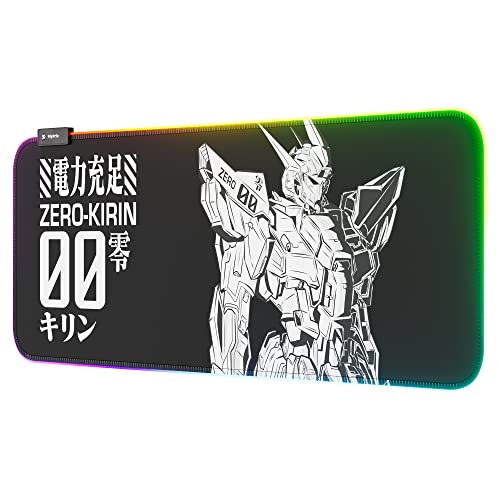 Mytrix RGB LED Gaming Mouse Pad, 14 Modes Glow Pad, Extra Large Gaming Mousepad,Waterproof Rubber Non Slip Zero-Kirin Mat, Extended Big Keyboard and Mouse Pad Mat for Gamer Office Home, 800×300×4mm