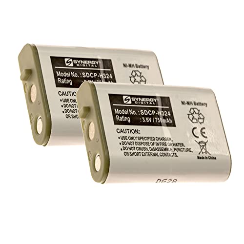 Synergy Digital AT&T 102 Cordless Phone Battery Combo-Pack Includes: 2 x SDCP-H324 Batteries