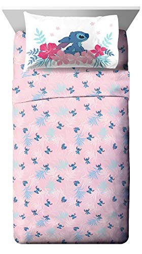 Jay Franco Disney Lilo & Stitch Paradise Dream Full Sheet Set - 4 Piece Set Super Soft and Cozy Kid’s Bedding - Fade Resistant Microfiber Sheets (Official Disney Product)