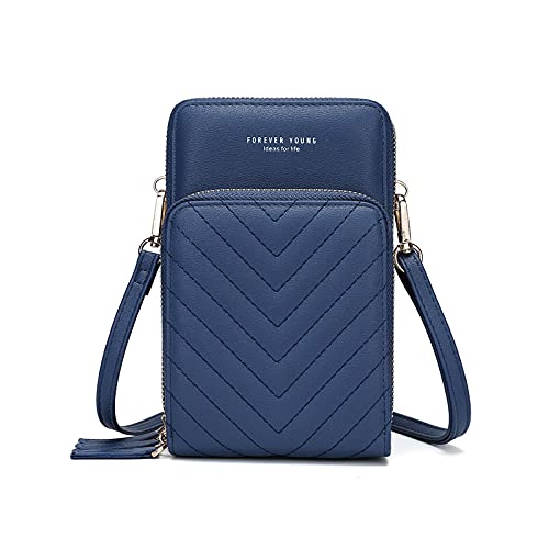 myfriday Small Crossbody Cell Phone Purse for Women, Mini Messenger Shoulder Handbag Wallet with Credit Card Slots