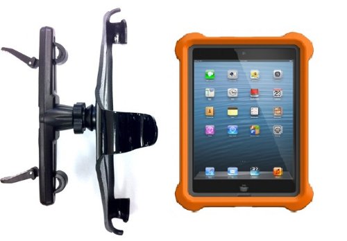 SlipGrip Headrest Bike Holder for Apple iPad Mini Tablet Using Lifeproof LifeJacket Case