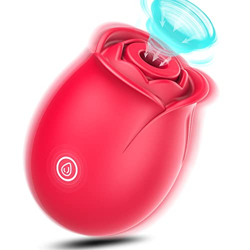 Rose Sex Toys for Women–Rose Sex Stimulator for Women with 10 Sucking Thrusting Dildo G Spot Vibrator Clitoral Stimulator, Rose Sex Sucker Adult Sex Toys Games for Woman Pleasure Redeeming Love