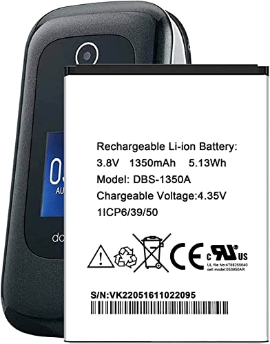 HANTOLK DBS-1350A Replacement Battery for Doro 7050 Consumer Cellular Flip 1500mAh