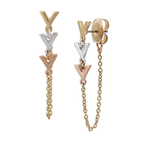 Chevron Front Back Earrings