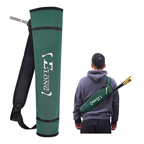 Elong Adjustable Archery Back Arrow Quiver Holder - Upgraded Quiver Arrows for Compound Recurve Bow and Hunting Target Practicing Youth and Adults