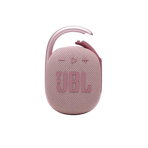 JBL Clip 4 - Portable Mini Bluetooth Speaker, big audio and punchy bass, integrated carabiner, IP67 waterproof and dustproof, 10 hours of playtime, speaker for home, outdoor and travel (Pink)
