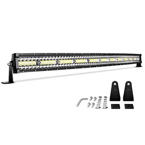 DWVO LED Light Bar 50 Inch Curved 720W Triple Row 45000LM Upgrade Chipset Led Work Light for Off Road Driving Fog Lamp Marine Boating IP68 Waterproof Spot & Flood Combo Beam Truck Light Bar