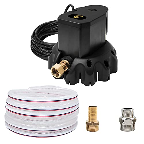 EDOU DIRECT Automatic Submersible Pool Cover Pump | Heavy Duty 1,200 GPH Max Flow | Includes 16' Hose & Adapters | Ideal for Above Ground & Inground Pools Black