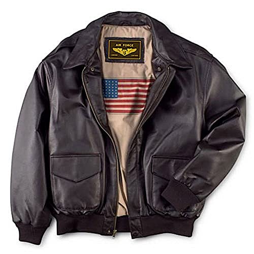 Landing Leathers Men Air Force A-2 Leather Flight Bomber Jacket (Regular and Big & Tall)