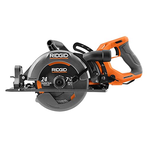 RIDGID 18V Brushless Cordless 7-1/4 in. Rear Handle Circular Saw (Tool Only)