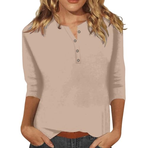 Generic My Orders Womens Trendy 2024 Button Down Shirts for Women Winter Dressy Casual Solid Color for Women t Shirts for Women v Neck Lightning Deals of Today Prime Clearance Coffee-3 M