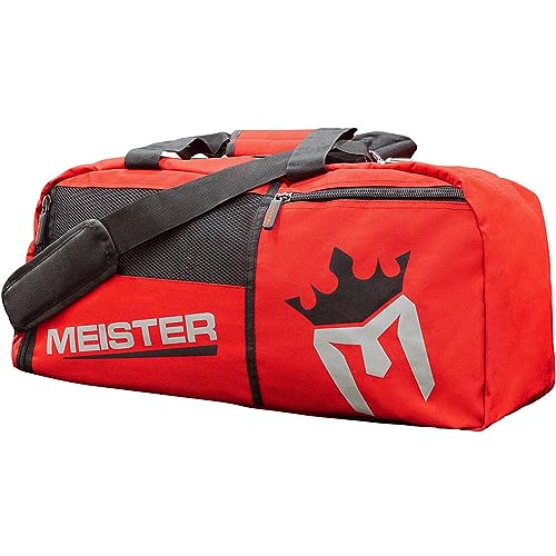 Meister Vented Convertible Duffel/Backpack Gym Bag - Ideal Carry-On, Red, 26' x 12' x 12'