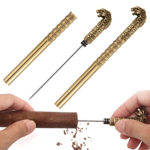 Scotte Vintage Cigar Draw Enhancer Tool Stainless Steel Precision Cigar Needle Practical Cigar Accessories for All Size Cigars