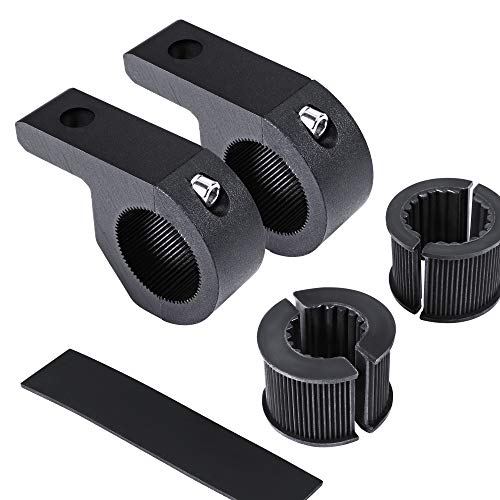LAMPHUS Off-Road ATV UTV Light Bar Mounts Mounting Bracket Mini Bar Clamp Kits [0.75'/1'/1.25' Inch] [Horizontal Bar] [Aluminum] [2 Unit] Bull Bar UTV Roll Bar Clamp Tube Roll Cage Clamps Mount