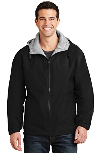 Port Authority Team Jacket, Black and Light Oxford, 2XL