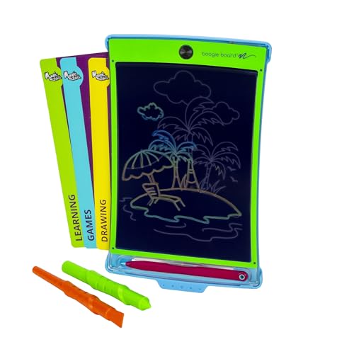 Boogie Board New Magic Sketch Reusable Kids’ Creativity Kit with Carry Case, Colorburst Drawing Pad, Stylus and Texture Tools, Double-Sided Templates for Drawing, Writing, and Tracing, Ages 4+