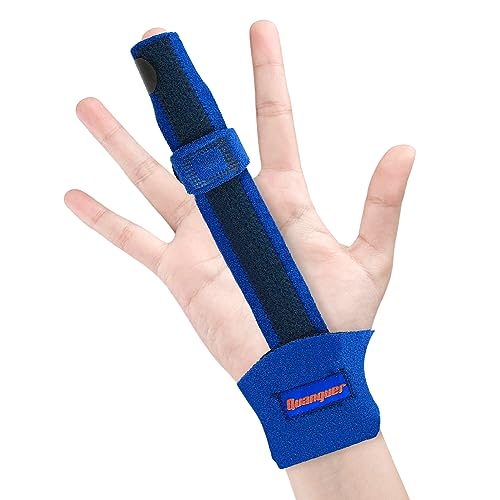 Finger Extension Splint for Trigger Finger, Mallet Finger, Finger Knuckle Immobilization, Finger Fractures, Wounds, Post-operative Care and Pain Relief- Malleable Metallic Hand Splint Finger Support