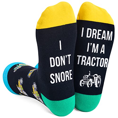 Zmart Unisex Novelty Socks Silly Socks Funny Socks Tractor Gifts Tractor Socks International Tractor Gifts Antique Tractor Gifts Funny Gifts