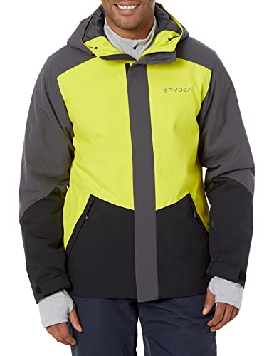 Spyder Men's Standard Wildcard Insulated Ski Jacket, Citron, Large