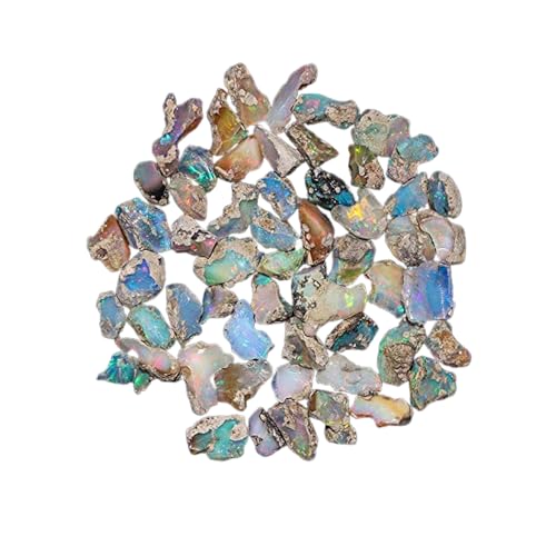 Jaguar Gems AA Natural Raw Ethiopian Opal Gem Stone, Rough Opal Crystals, Jewelry Making Gemstone, Ultra Fire Striking Chunky Opal, Chakra Healing Stone, Wire Wrapping, (25Carats)
