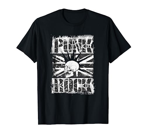 Punk Rock T-Shirt Vintage UK Flag Concert Music British Tee