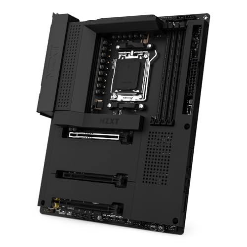 NZXT N7 B650E - AMD B650 Chipset - Supports AMD Ryzen 8000 & 7000 Series CPUs (Socket AM5) - ATX Gaming Motherboard - Integrated Rear I/O Shield - DDR5 - Wi-Fi 6E - Black