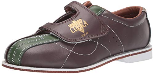 Mens TCR 3V Cobra Rental Bowling Shoes- Hook and LoopBrown/Green 12