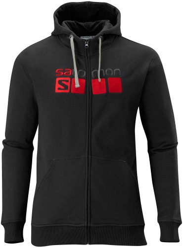 Salomon Men's Logo Hoodie, Black, Large