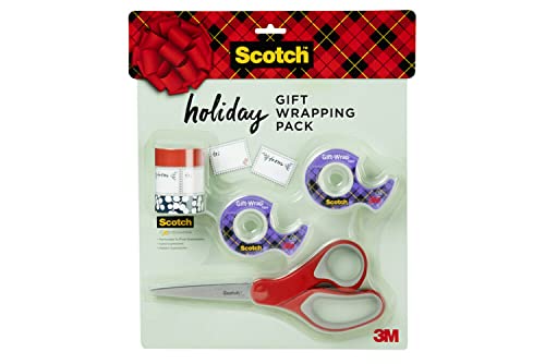 Scotch Gift Wrapping Pack, Includes Gift-Wrap tape, Multi-Purpose Scissors, Expressions Washi Tape, Everything You Need to Wrap the Perfect Gift