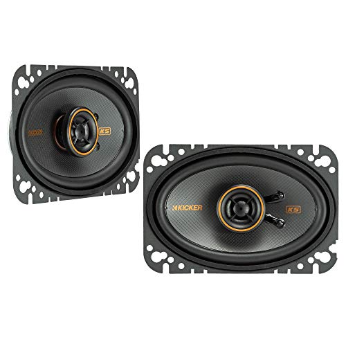 KICKER 47KSC4604 KS Series 4x6 Coaxial Speakers with .5' Tweeters, 4ohm