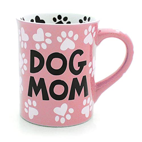Our Name is Mud Dog Mom Stoneware Mug, Pink, 16 fluid ounces