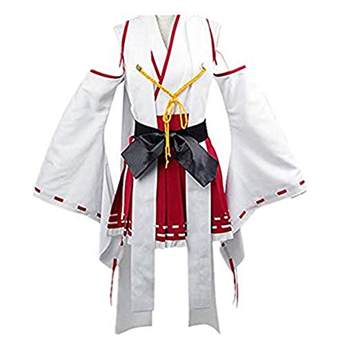 EChunchan Kantai Collection Kimono Cosplay Costumes Kongou Haruna and Ahruna Fleet Battleship Dress (Female L)