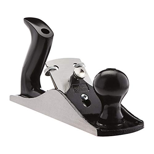 Amazon Basics No.4 Adjustable Universal Bench Hand Plane with 2-Inch Blade for Precision Woodworking, Grey/Black