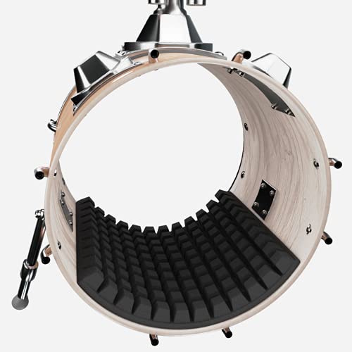 Drum Damper Muffling Pad for Bass Drum Sound Control | Kick Drum Absorber | 20''x 24''x2.1'' | High Density Acoustic Foam
