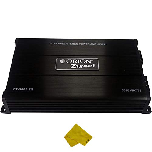 Orion Ztreet 2 Channel Car Amplifier – Class A/B Stereo Power Amplifier 5000 Watt Max 2 Ohm Stable, Bass Boost, Crossover MOSFET Power Supply, Car Electronics Amp, Audio Speakers, Great for Subwoofers