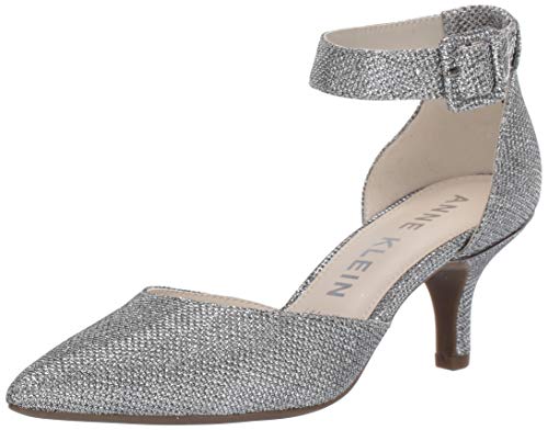 Anne Klein Women’s Fabulist Comfortable Fashion Pump, Silver, 8.5 US