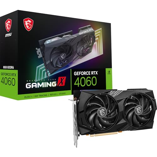 MSI GeForce RTX 4060 Gaming X 8G Graphics Card - NVIDIA RTX 4060, 8 GB GDDR6 Memory, 17 Gbps, PCIe 4.0, Twin Frozr 9, RGB, DLSS3