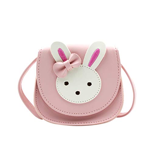 ZGMYC Little Girls' Cute Rabbit Crossbody Purse Small Bow Shoulder Bag Handbag for Kids Toddlers