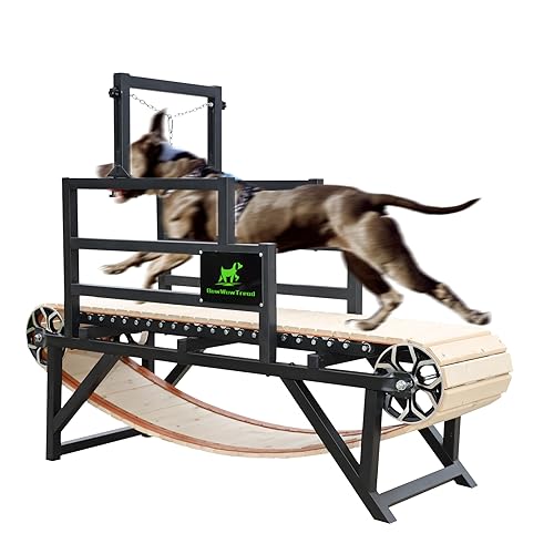BowWowTread Dog Treadmill for Large Medium Dogs, Dog Trotter Running Machine Exercise Equipment for Dog Indoor Home 220lbs Capacity