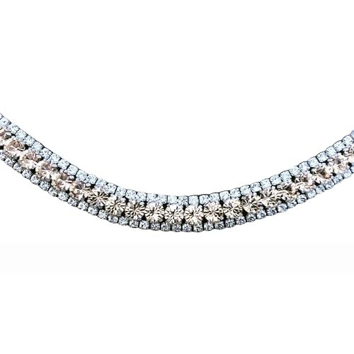 Lumiere Equestrian Champagne Crystal browband Black Full