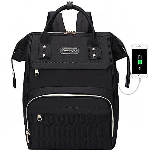 Sowaovut Laptop Backpack 15.6 Inch Casual Daypack Water Resistant Business Travel Backpack for Women men