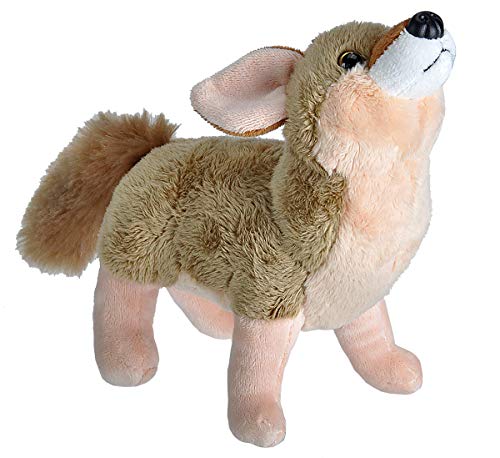 Wild Republic Wild Calls Coyote, Authentic Animal Sound, Stuffed Animal, Eight Inches, Gift for Kids, Plush Toy, Fill is Spun Recycled Water Bottles, 6' (23313)