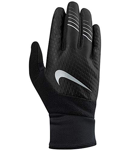 Nike Men's Therma Fit Elite Run Gloves,2.0, Size Large (Black/Silver)
