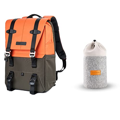 K&F Concept Camera Bag(Backpack 20L)+ 2 in 1 Lens Pouch Bag