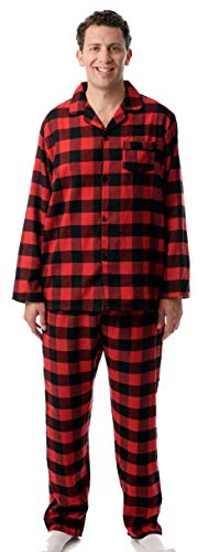 #followme Mens Flannel Pajama Coat Set 44917-1A-XL